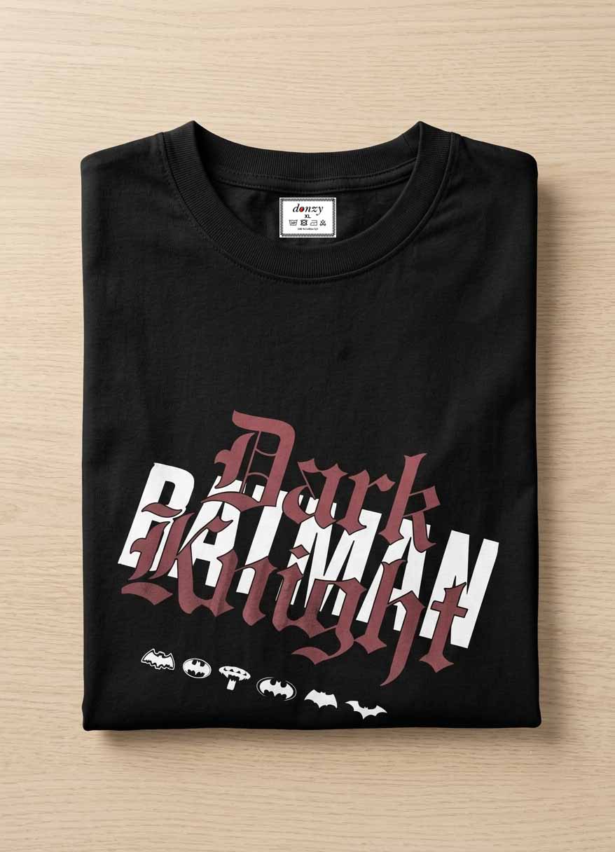 Men's black Dark Knight graphic print T-shirt